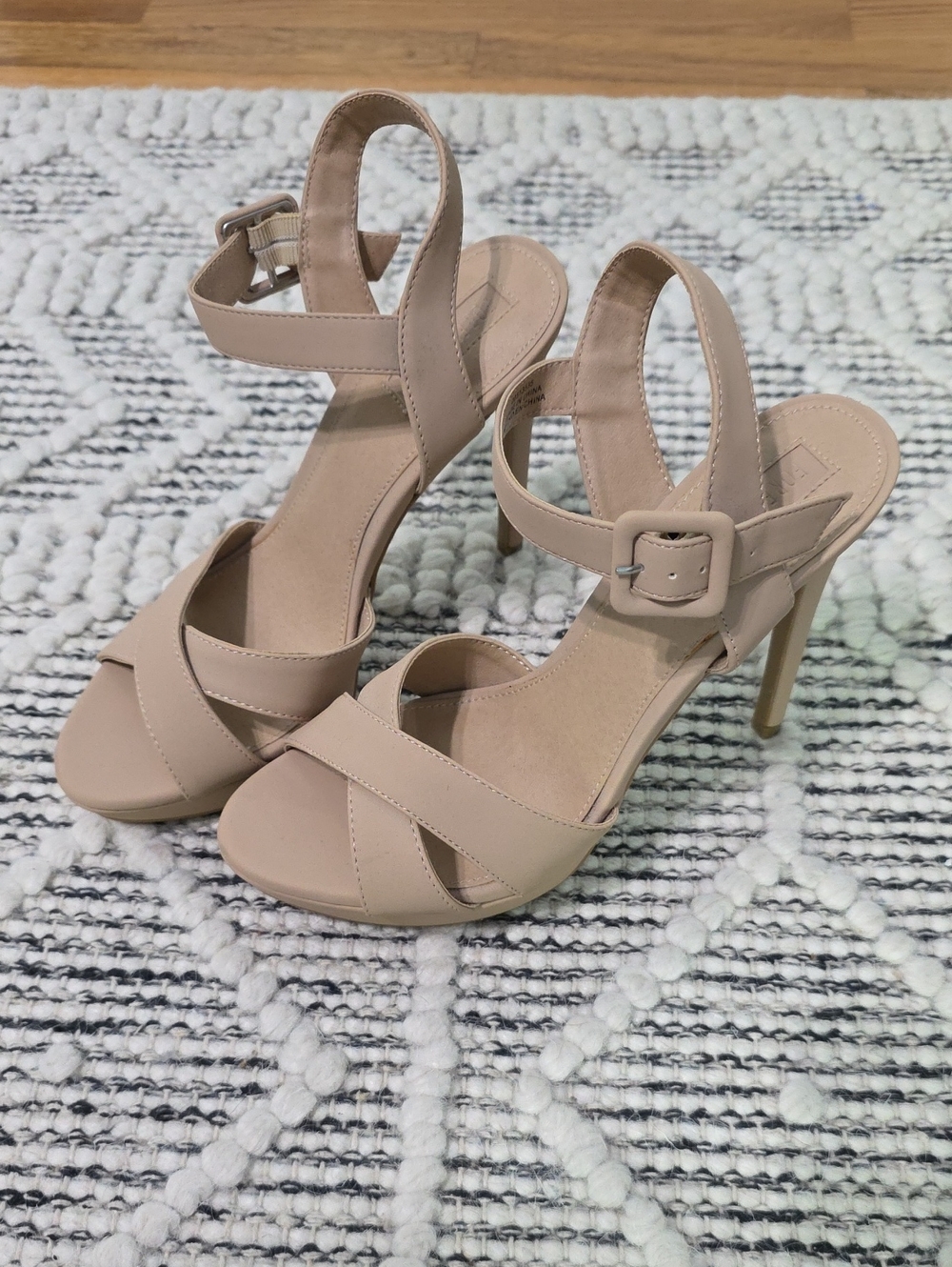 Forever 21 Beige Strappy High Heel Sandals